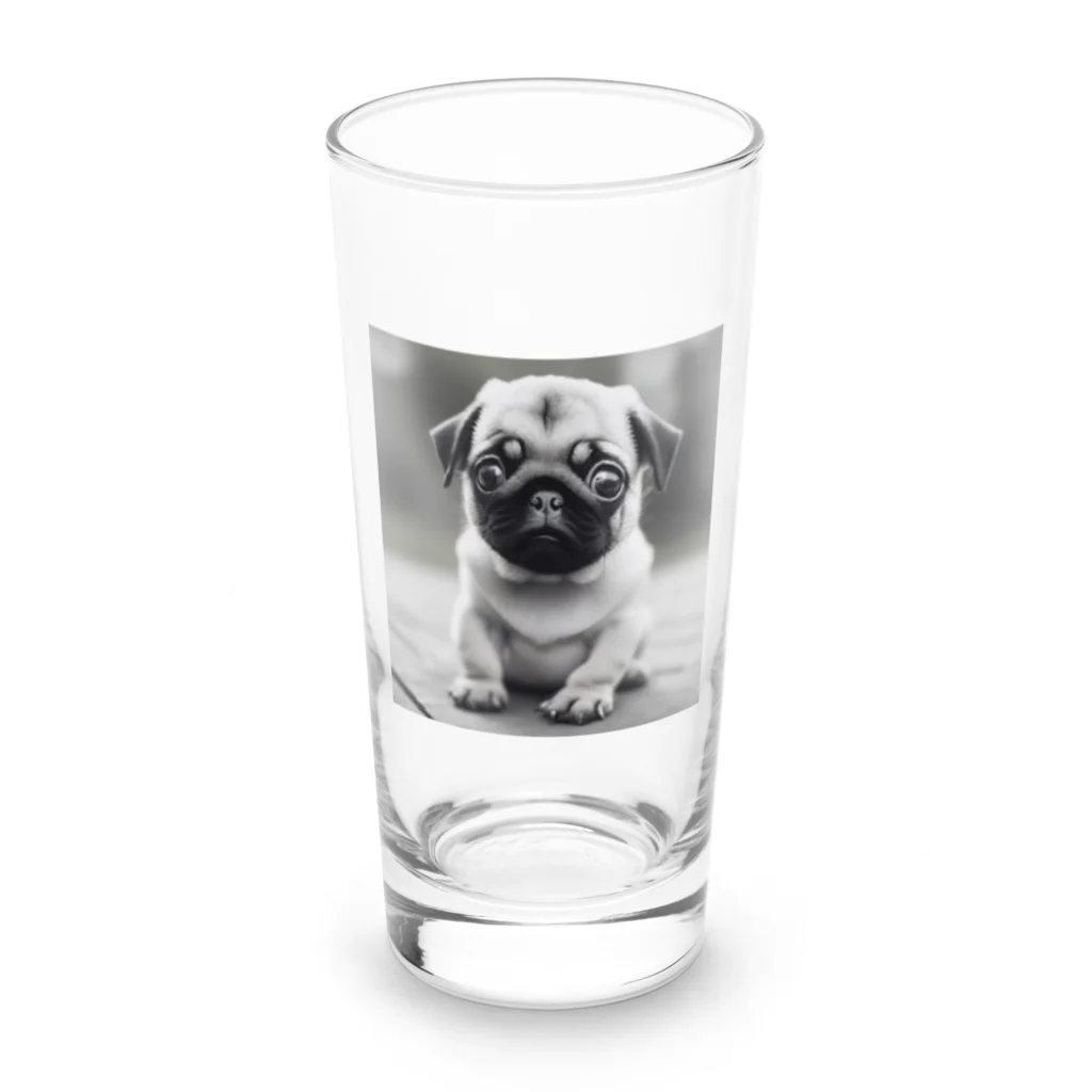 パグと添い寝のテトくん Long Sized Water Glass :front