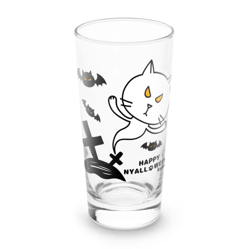 mkumakumaのニャロウィンそのさん Long Sized Water Glass :front