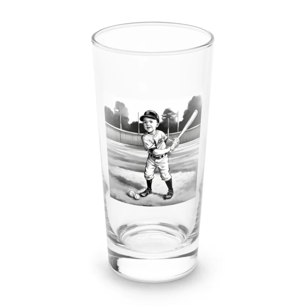 モリスのベースボールボーイ Long Sized Water Glass :front