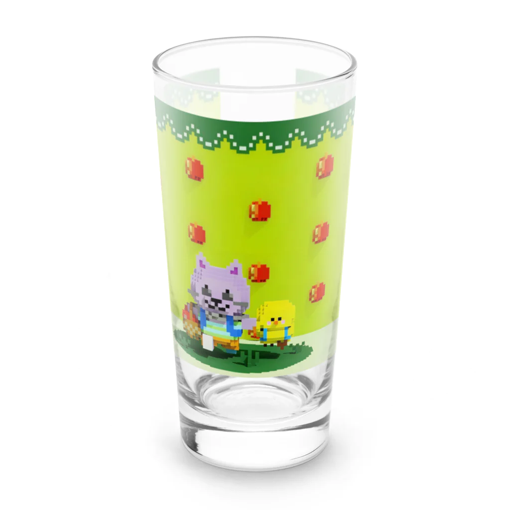 LEOPIYO shopのLEOPIYO りんごがいっぱい Long Sized Water Glass :front