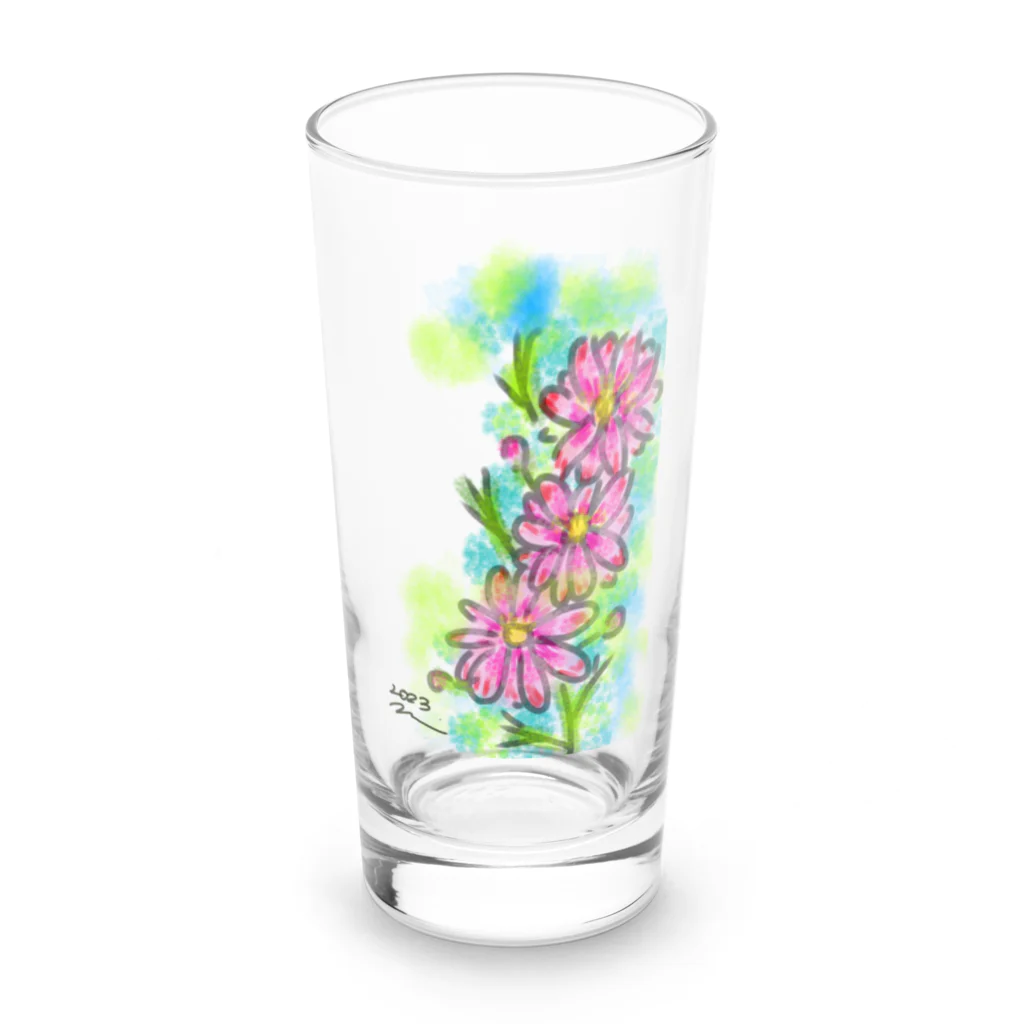 まりりんのノスタルジックなコスモス Long Sized Water Glass :front