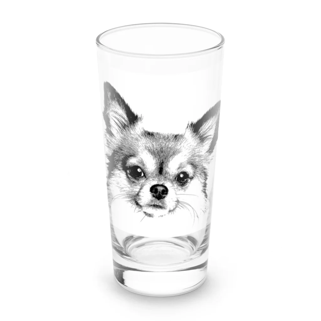 takepanのチワワシリーズ Long Sized Water Glass :front