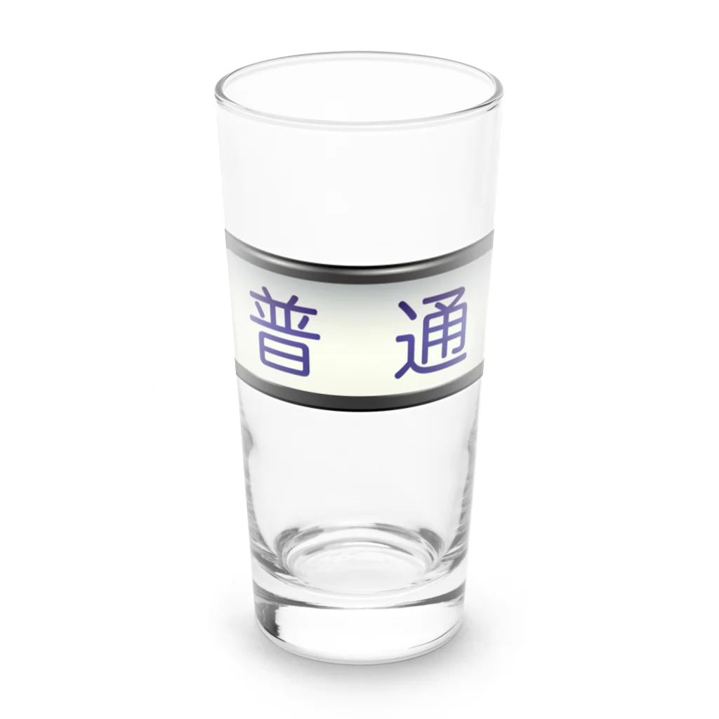 Rail Square の方向幕【普通】白地 Long Sized Water Glass :front