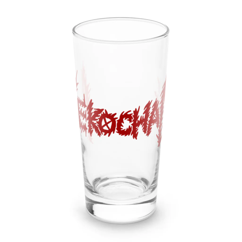 サトシ最悪の配信者のNEKOCHAN Graffiti (レッド) Long Sized Water Glass :front