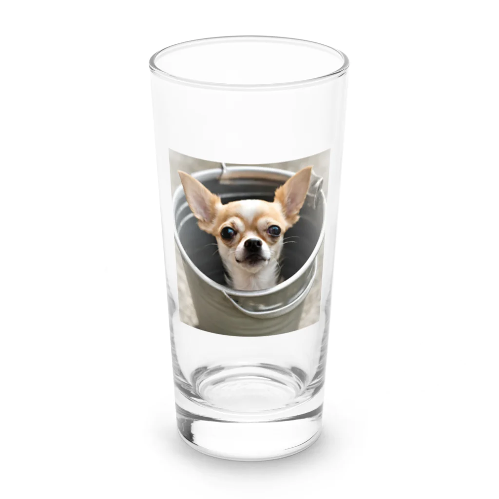 xdaのバケツに入ったチワワ Long Sized Water Glass :front