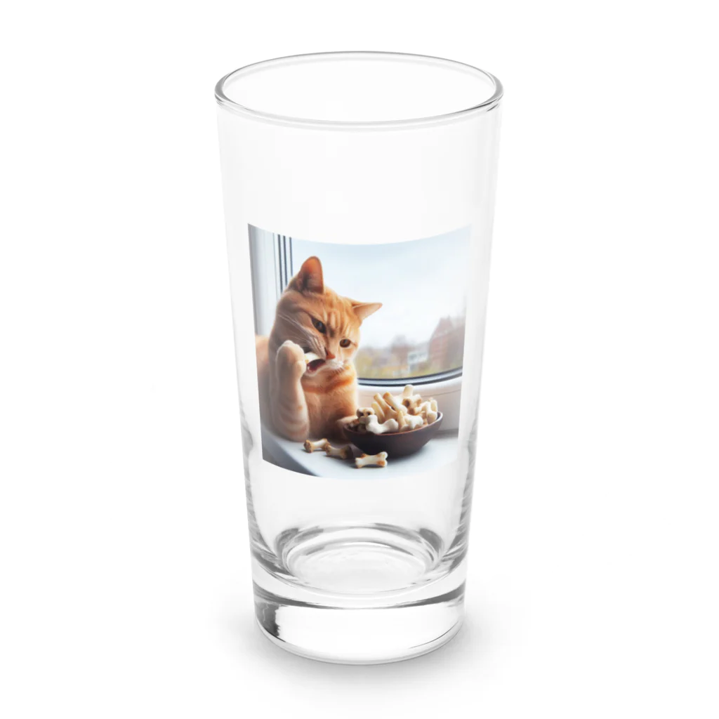 Shiba_IncのBones & Cats（骨 & 猫） Long Sized Water Glass :front