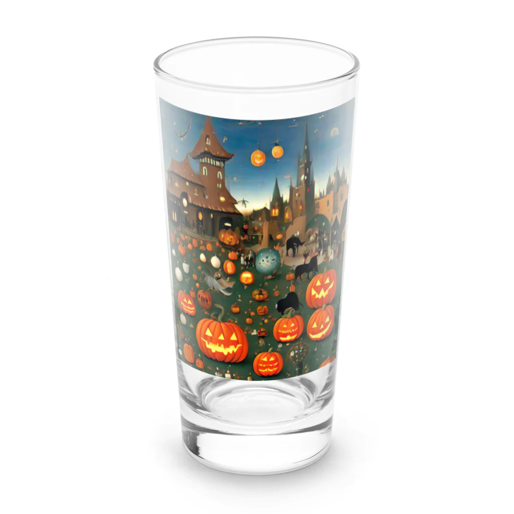 waffle2000のハロウィン風景 Long Sized Water Glass :front