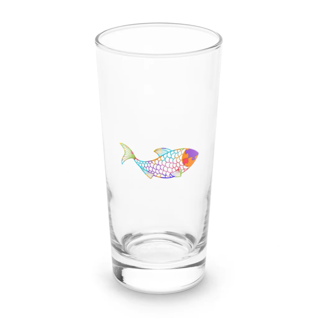 mumusの魚　jigsaw pals Long Sized Water Glass :front