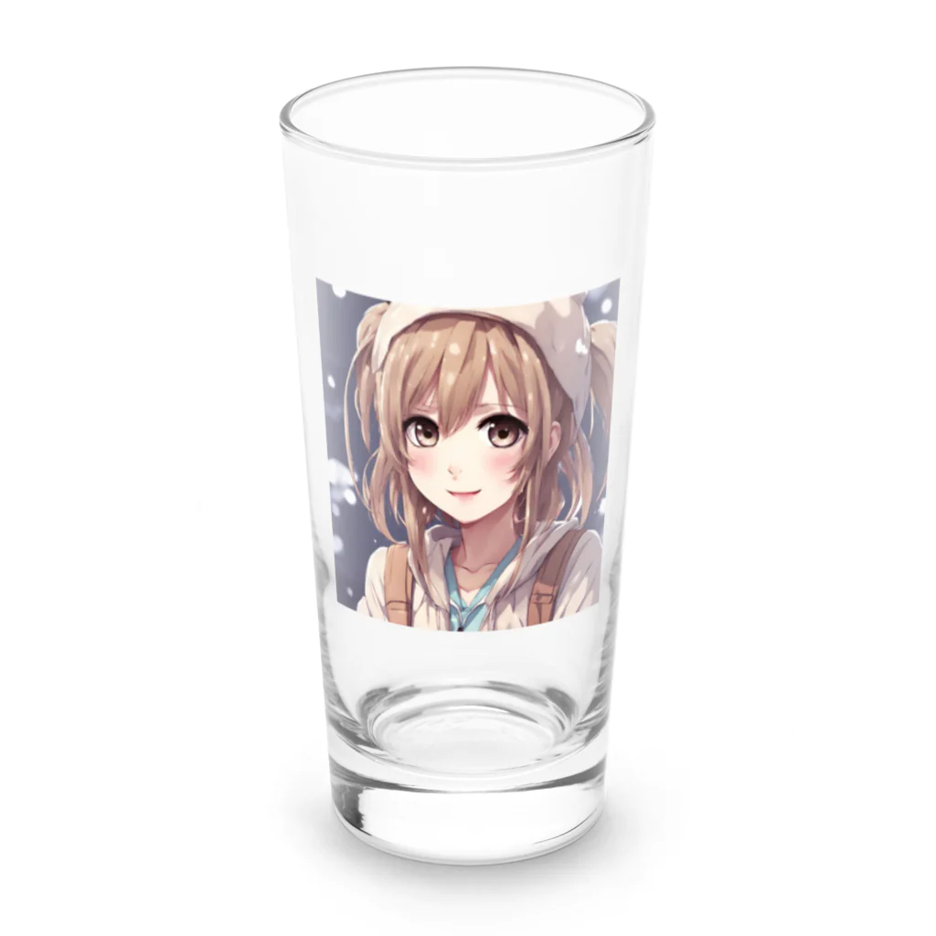 アポロンさんのお店の彼女の笑顔が輝くアートコレクション Long Sized Water Glass :front