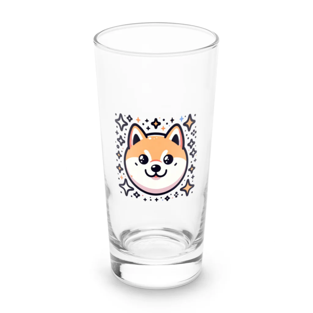Mine-1のかわいい芝犬 Long Sized Water Glass :front