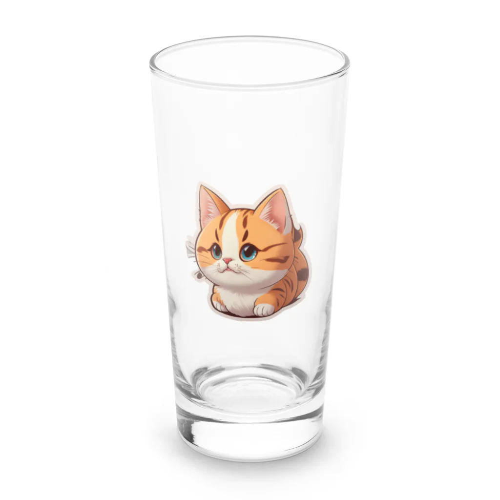 Auraのまん丸猫ちゃん Long Sized Water Glass :front