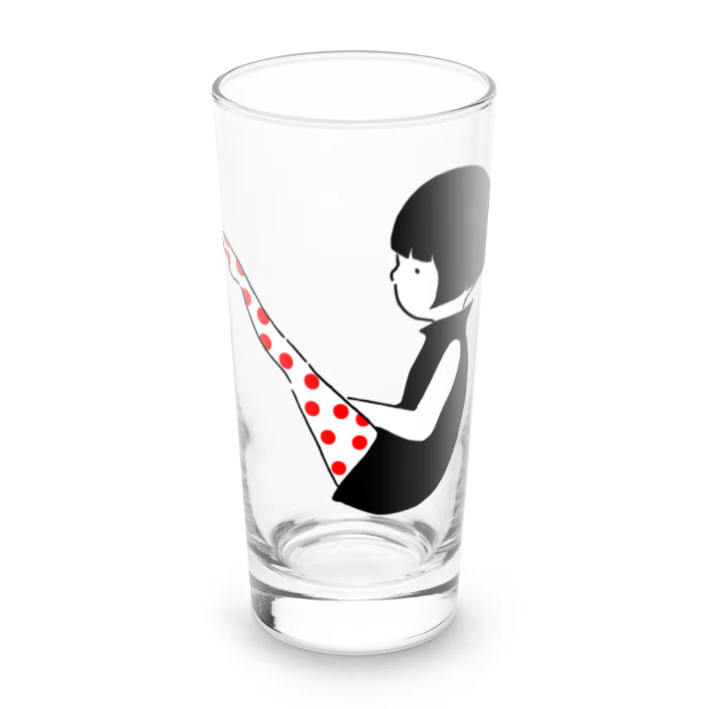 awai chiaki 時々浮上のV字×モノトーンの女の子 Long Sized Water Glass :front