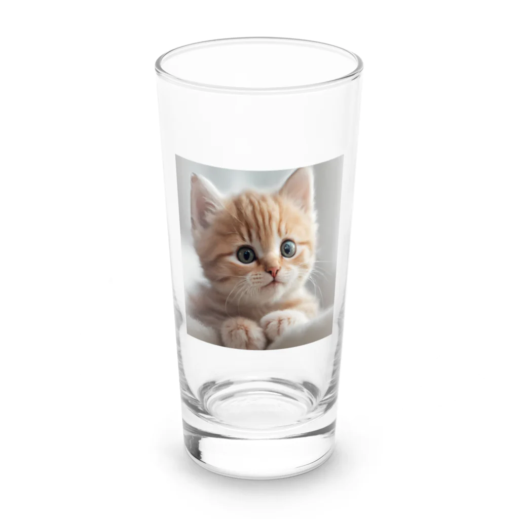 SaSuKeの癒される猫のイラスト ロンググラス前面