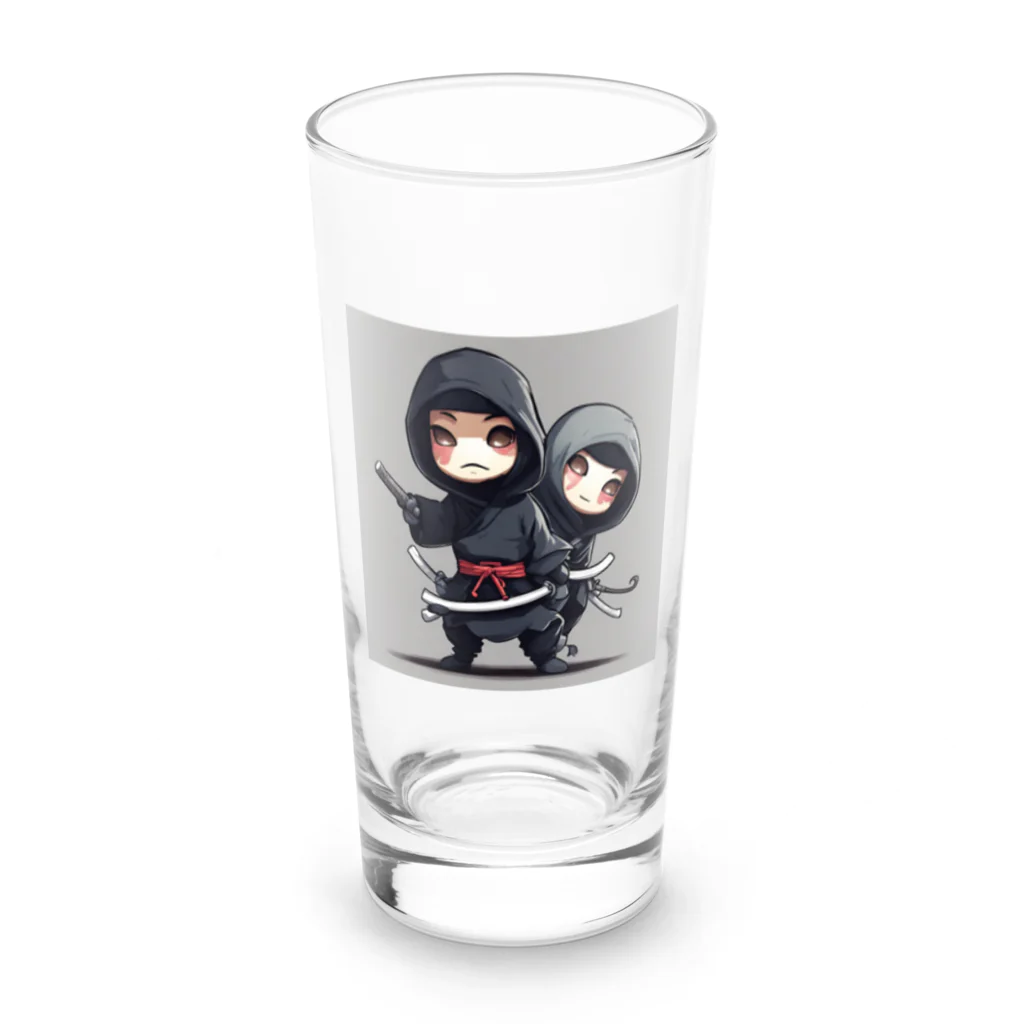 ニンニン忍者パンの愛くるしい忍者グッズ Long Sized Water Glass :front