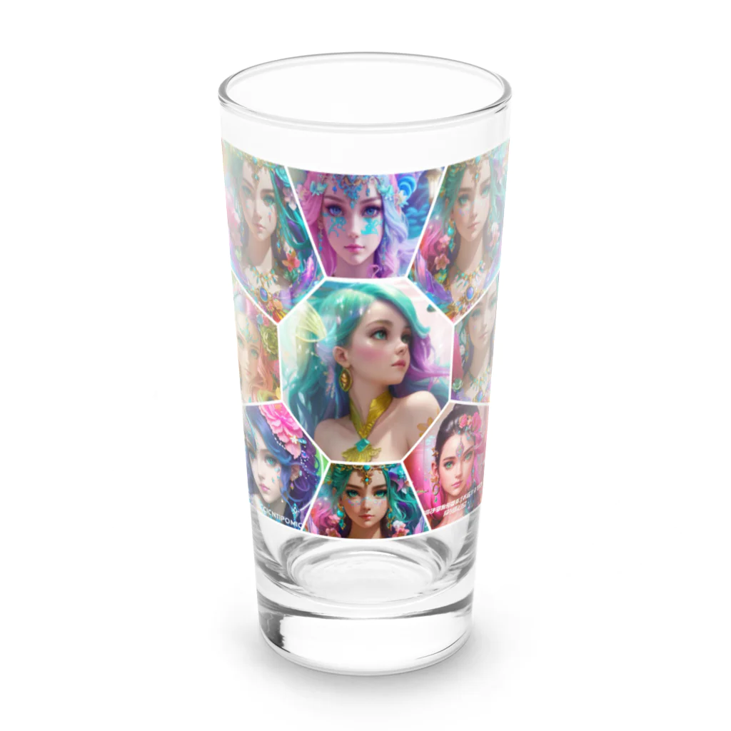 💖宇宙整体♪🌈♪こころからだチャンネル♪💖の mermaid paradise  Long Sized Water Glass :front