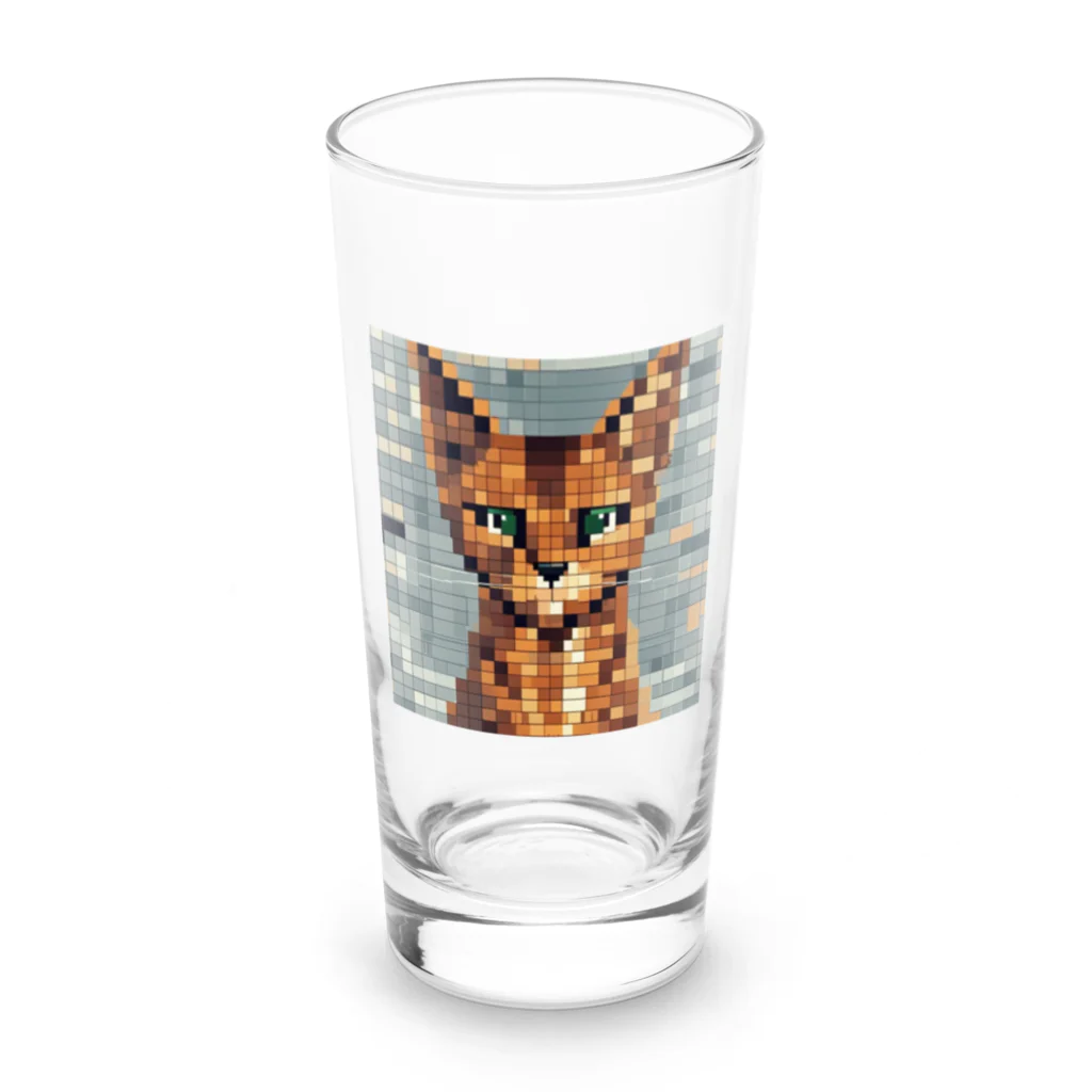 kindonesiaのドット絵のアビシニアン Long Sized Water Glass :front