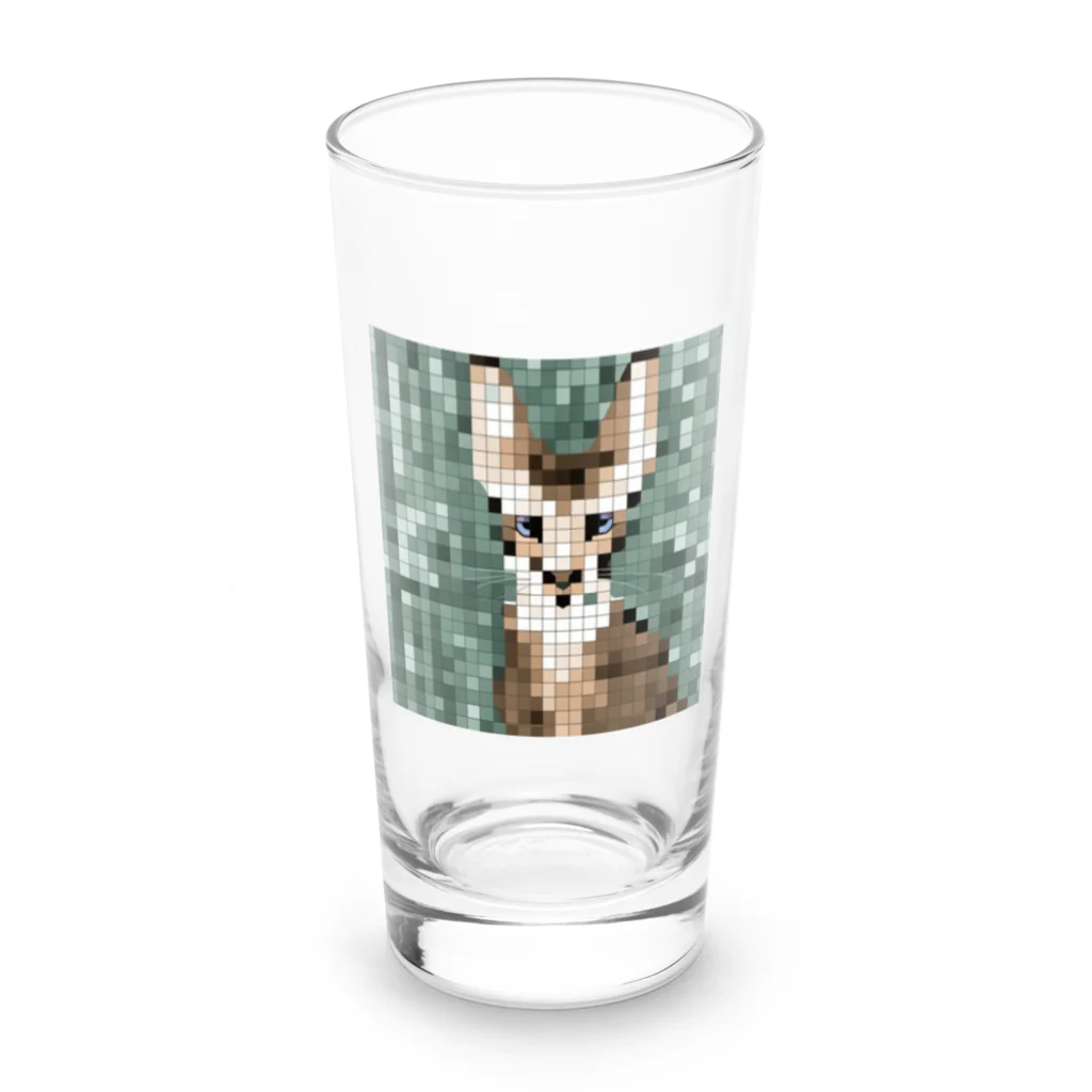 kindonesiaのドット絵のヒマラヤンキャット Long Sized Water Glass :front