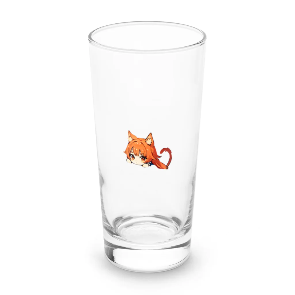 花姫の創造的宝庫の第１弾かぼちゃ猫グッズ Long Sized Water Glass :front