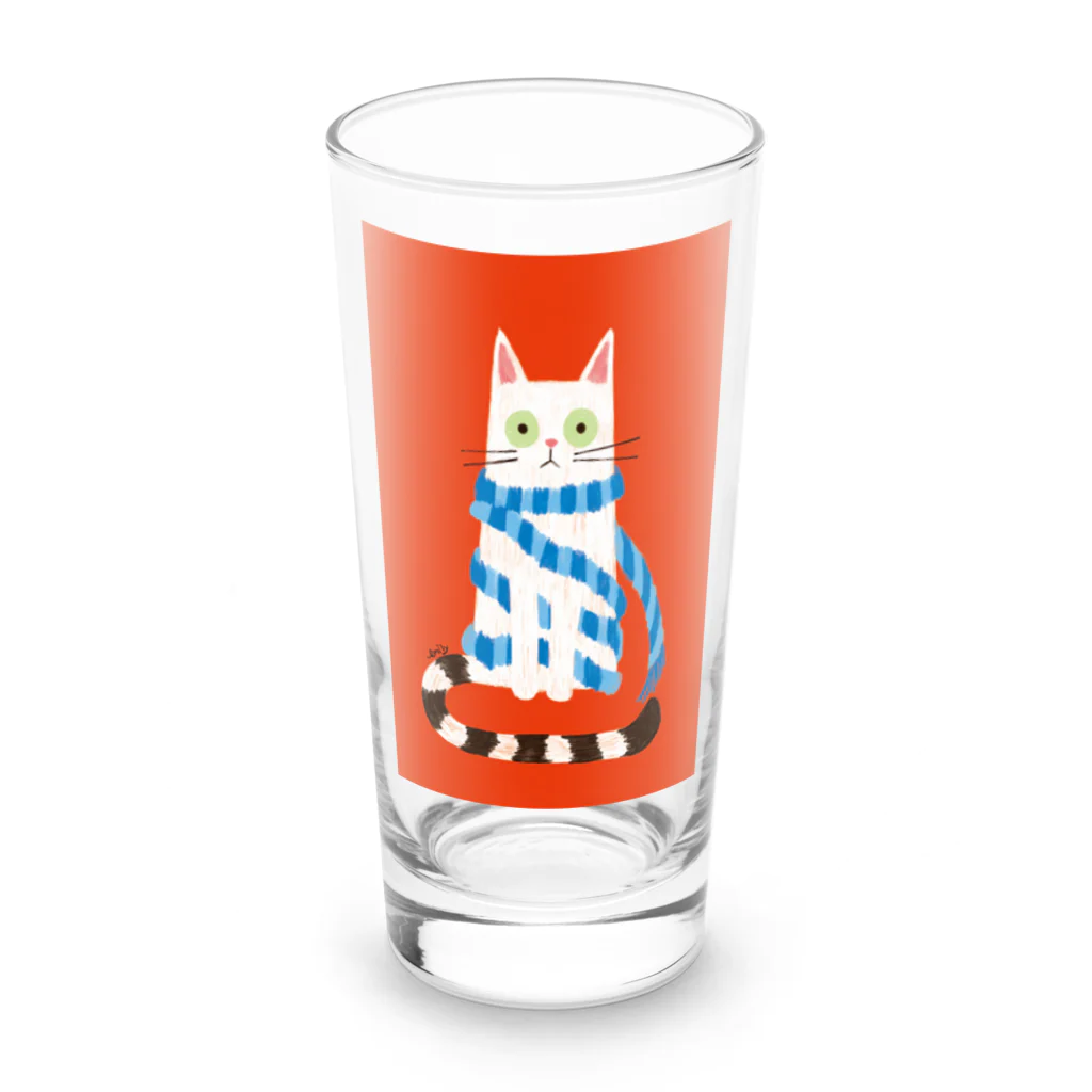 にゃんタイムのしましまネコくん Long Sized Water Glass :front