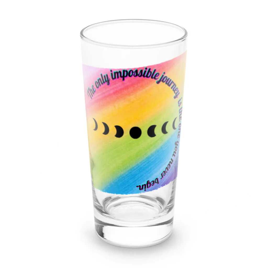  MIRACLE MOONの満ち欠ける月rainbow Long Sized Water Glass :front