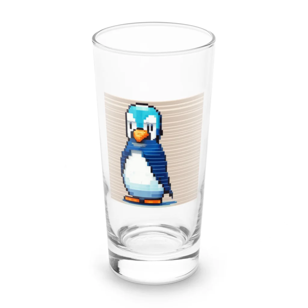 hamusutaroのペンギンピクセルアート Long Sized Water Glass :front