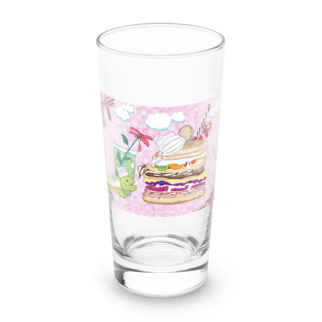 つぎのかめろんぱんけーき Long Sized Water Glass :front