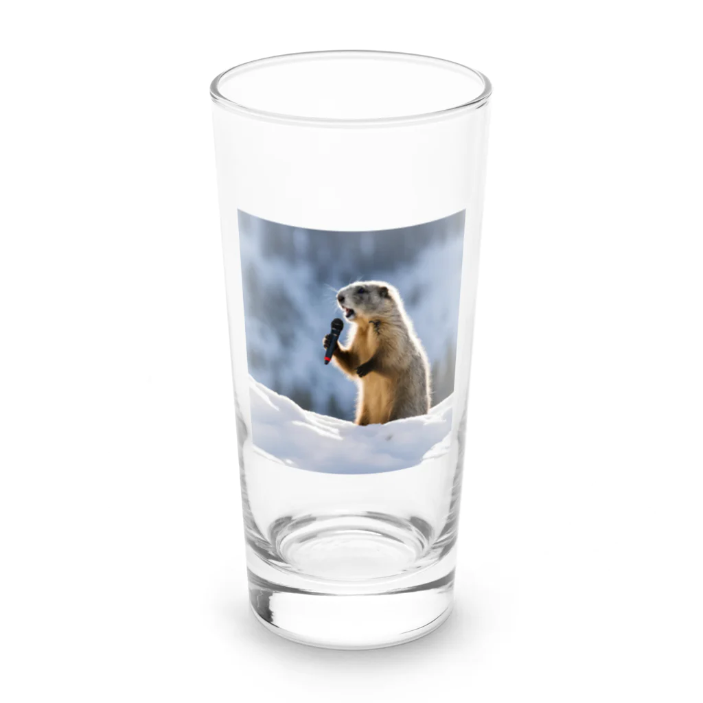 tonsoku13の歌うマーモット Long Sized Water Glass :front