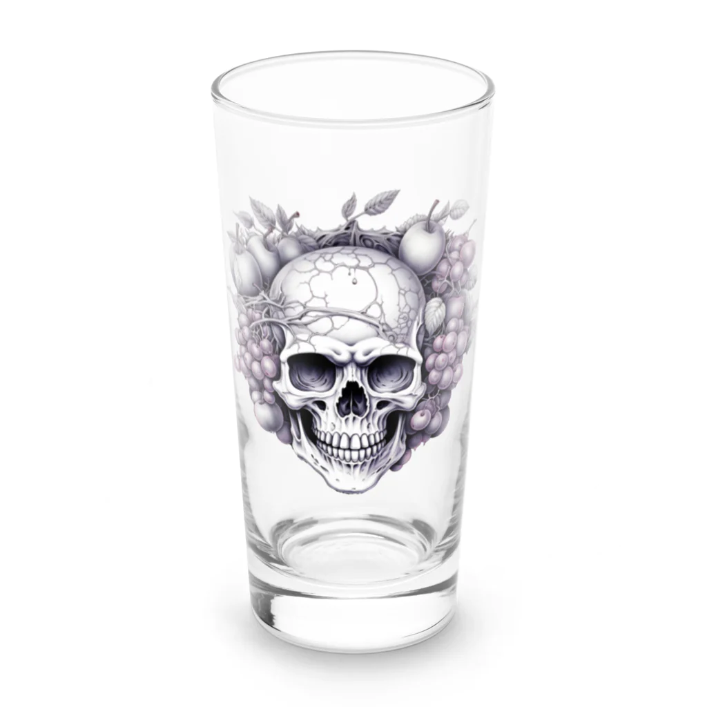 LCOMLのフルーツに囲まれたSKULL Long Sized Water Glass :front