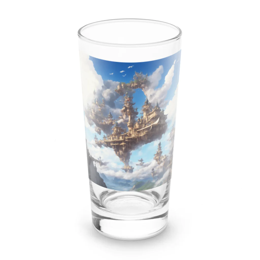 SetsunaAIの空に浮かぶ島のファンタジーグッズ Long Sized Water Glass :front