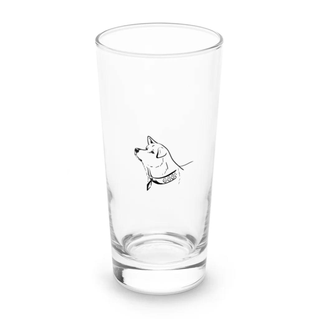 梅正屋の祝秋田犬ハチ生誕100年記念グッズ Long Sized Water Glass :front