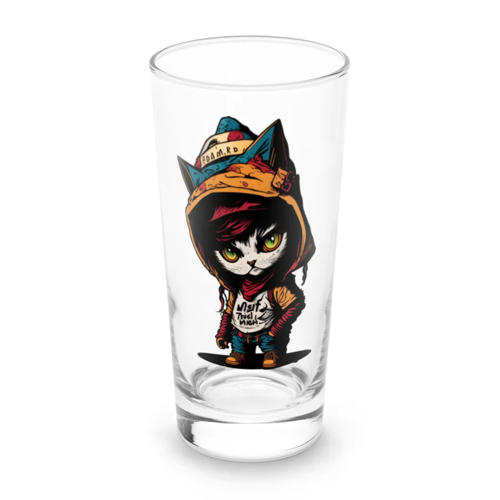 めんぼうさんやのちびネコ Long Sized Water Glass :front