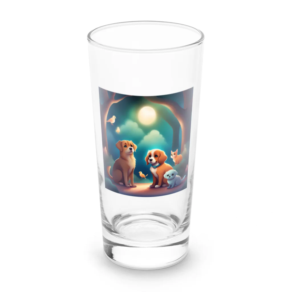 kumasatのかわいい犬のグッズ Long Sized Water Glass :front