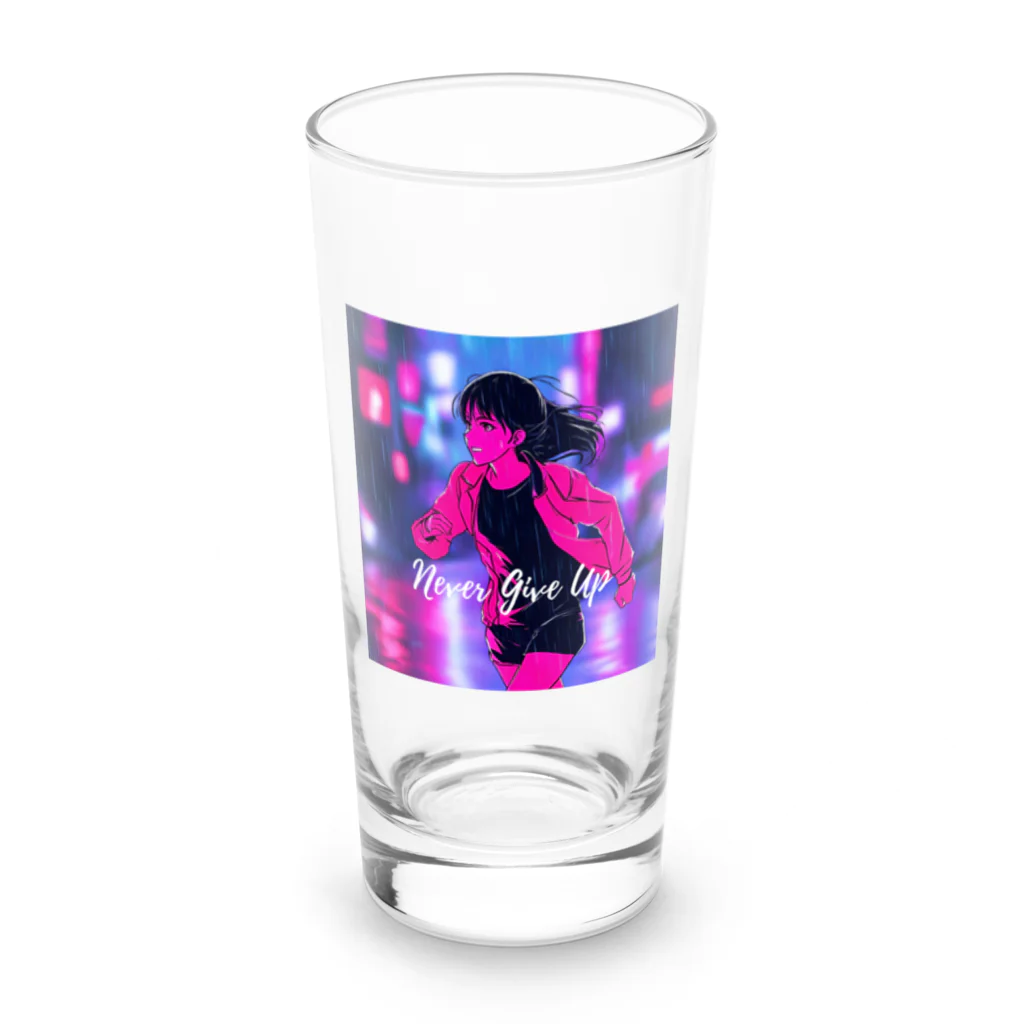 COOL×3のネバーギブアップ Long Sized Water Glass :front
