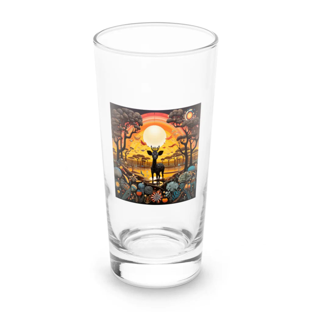 CyberArmadilloのアフリカの大地-希望の朝4 Long Sized Water Glass :front