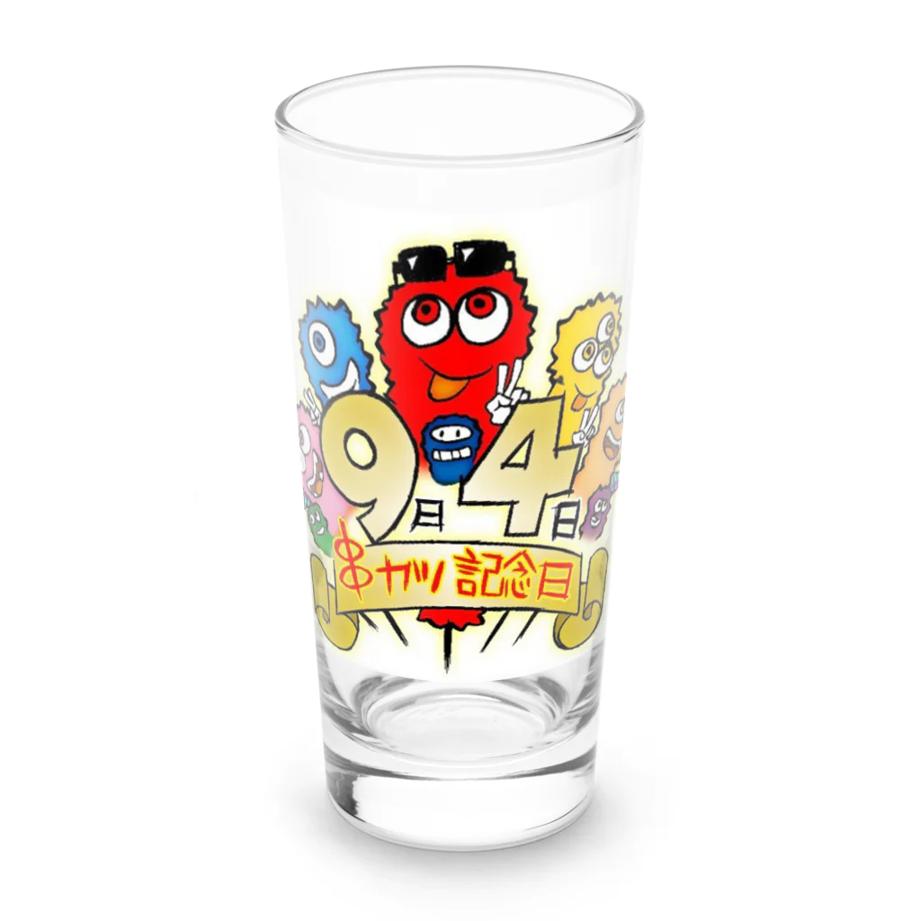 串カツワールドの串カツの妖精クシニョロ（９月４日串カツ記念日） Long Sized Water Glass :front