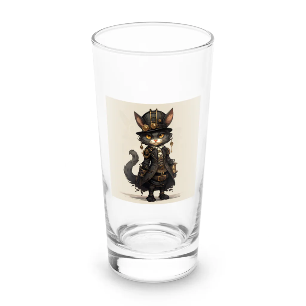 kameriyaのスチームパンクな猫 Long Sized Water Glass :front