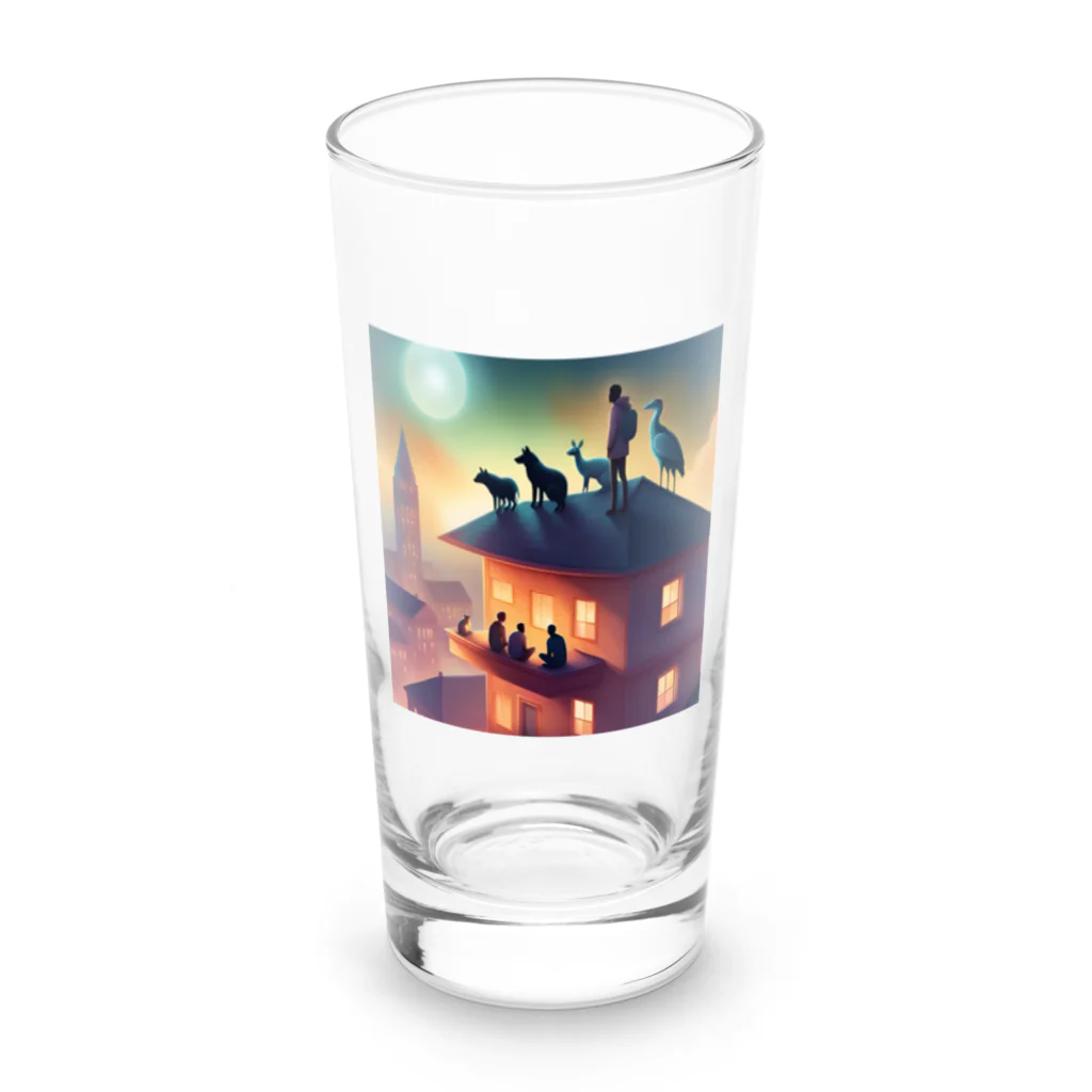 animalsの都会で共存する野生生物 Long Sized Water Glass :front