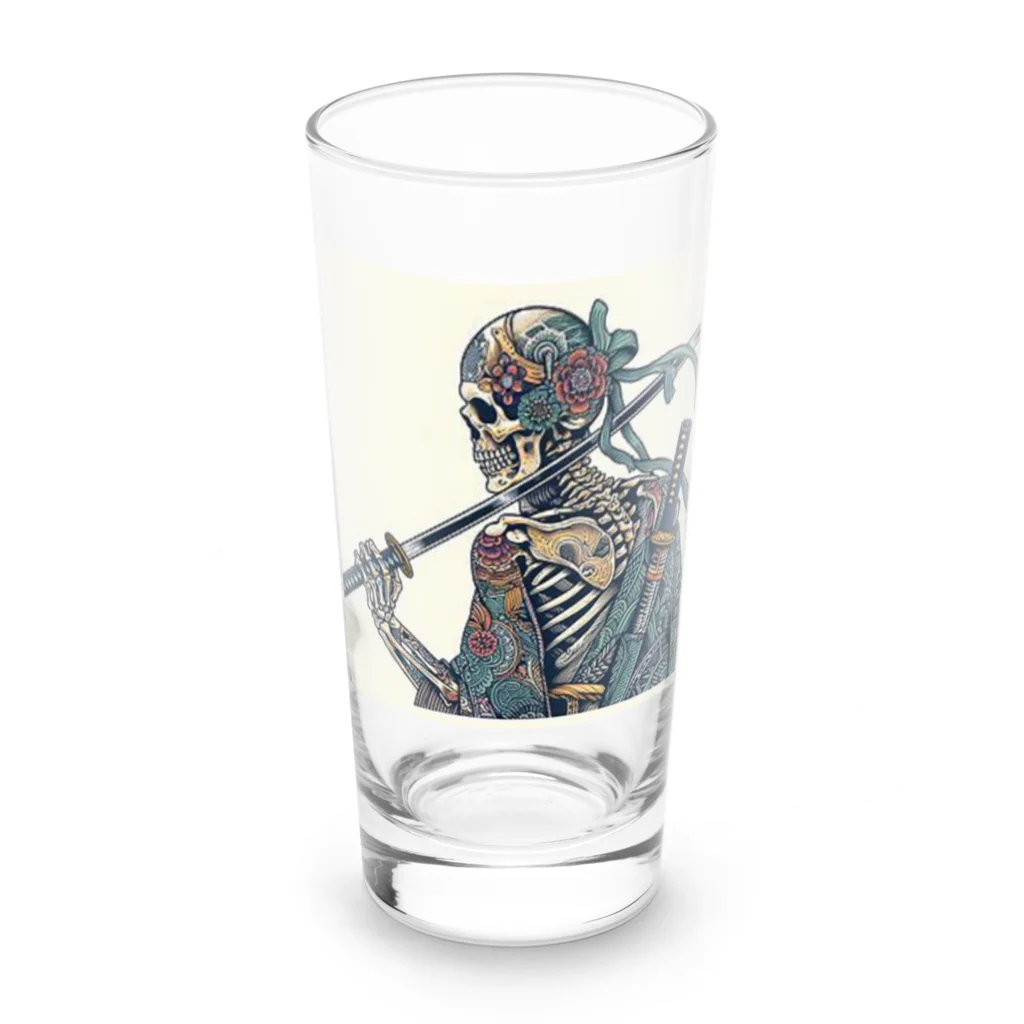 yukikinoの侍ドクロ Long Sized Water Glass :front