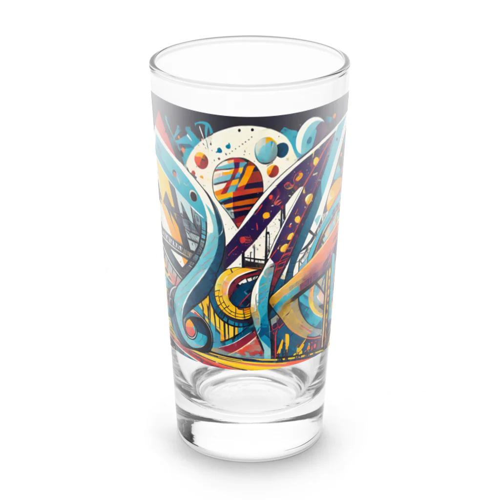 のんびりアート工房のストリートアート Long Sized Water Glass :front