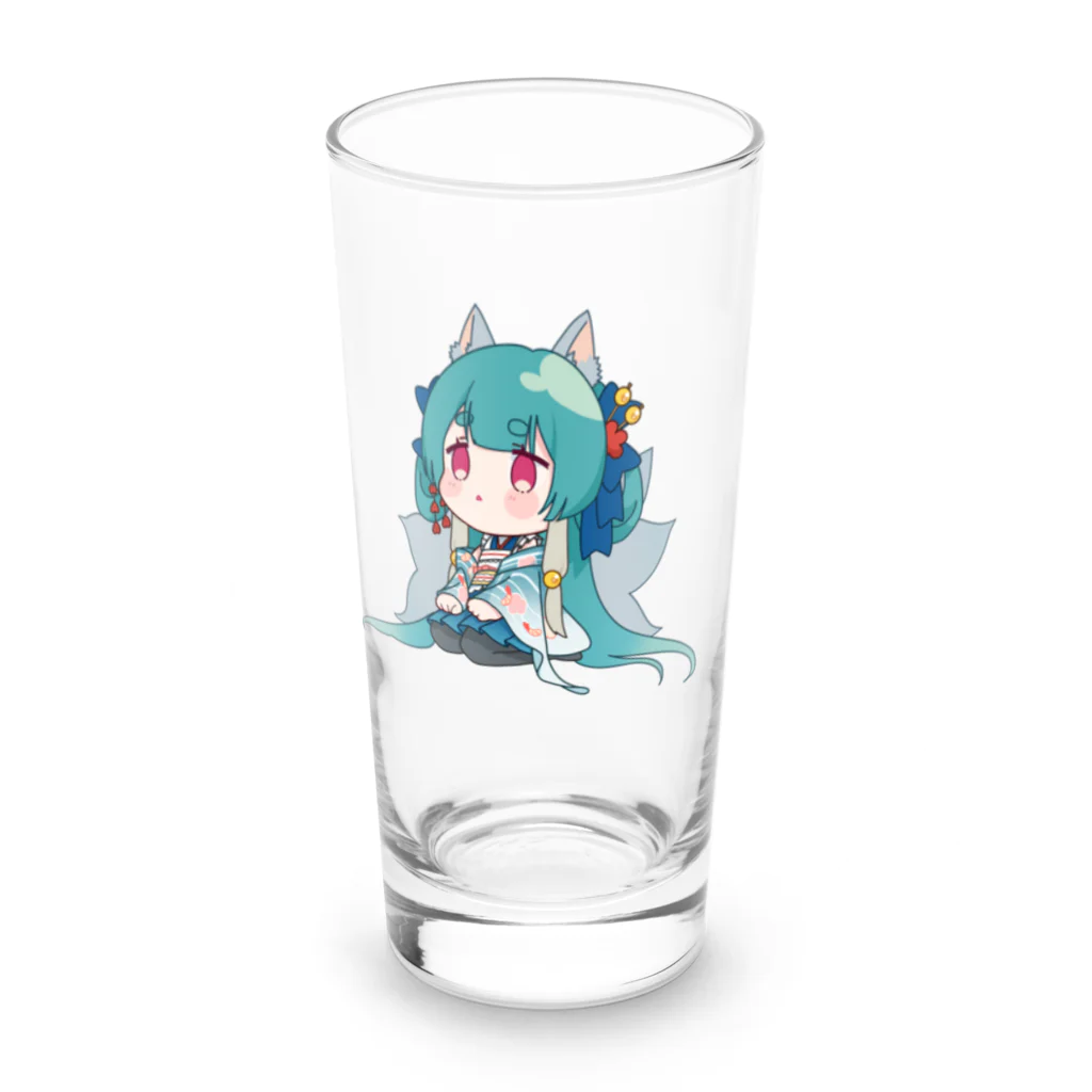 えび天処出張版のまちぼうけおおかみグラス Long Sized Water Glass :front