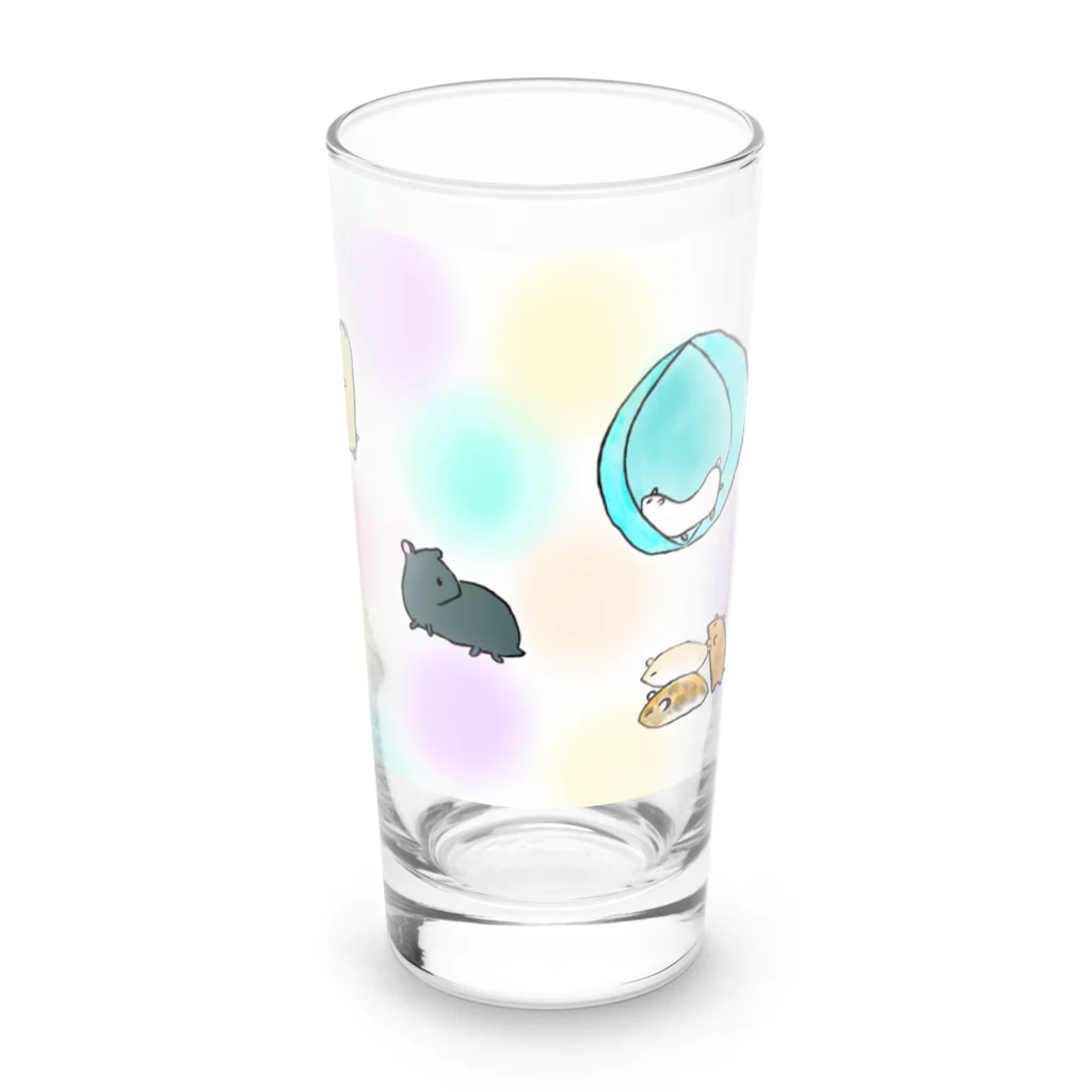 lukanose-kidsのIーwed ハムス大集合！ Long Sized Water Glass :front