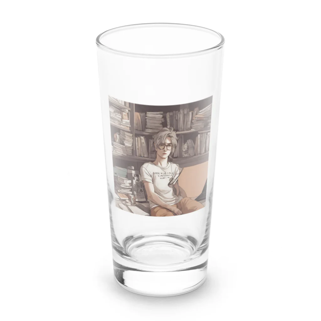 mofu mofu309のイカ墨パスタか天ぷらそばか Long Sized Water Glass :front