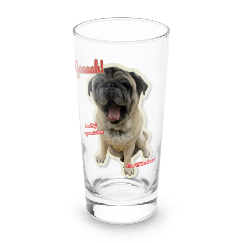 mimosaのI am Pug!　 Long Sized Water Glass :front