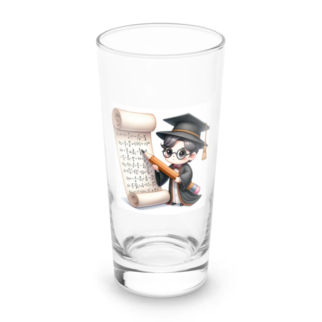 Mathmagicianの数学博士君：魅力あふれる知の冒険者 Long Sized Water Glass :front