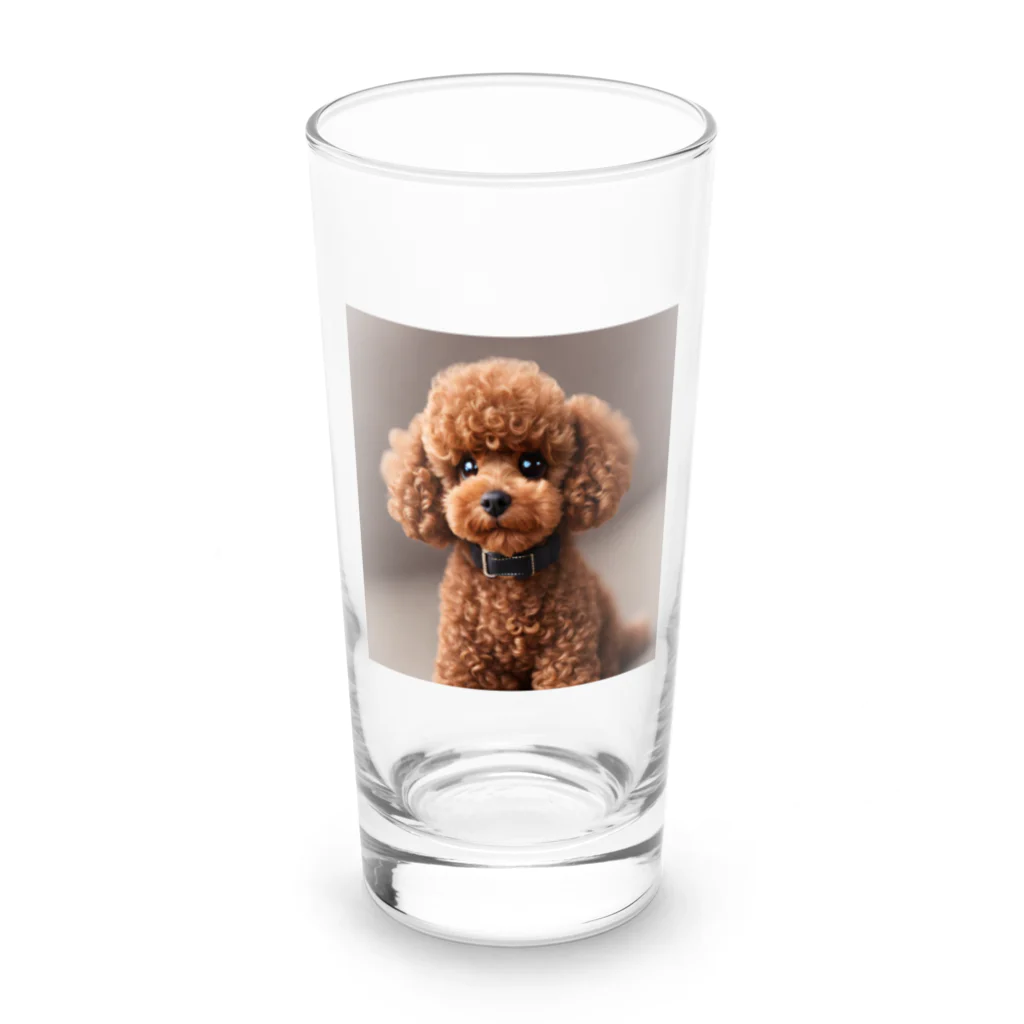 かわいいイラストグッズの犬のトイプー Long Sized Water Glass :front