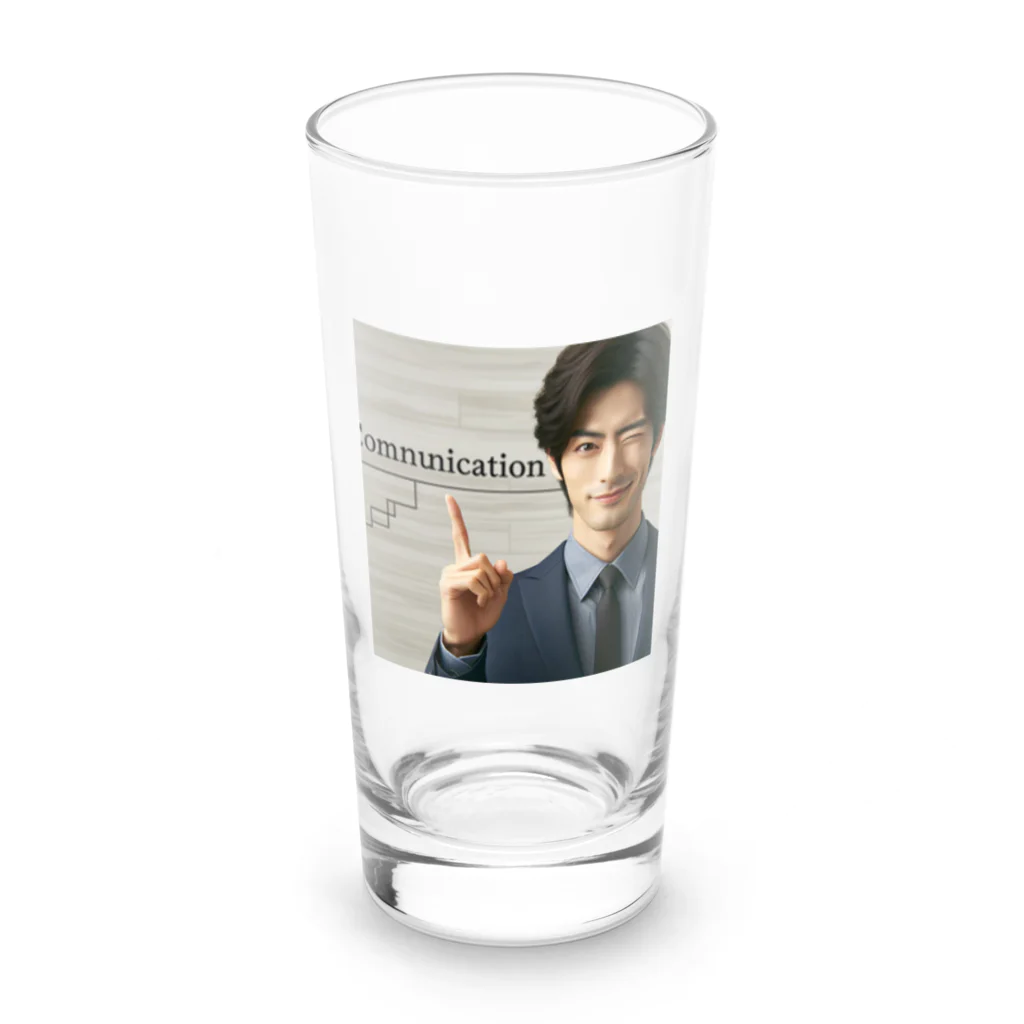 0416artのイケメンサラリーマン Long Sized Water Glass :front