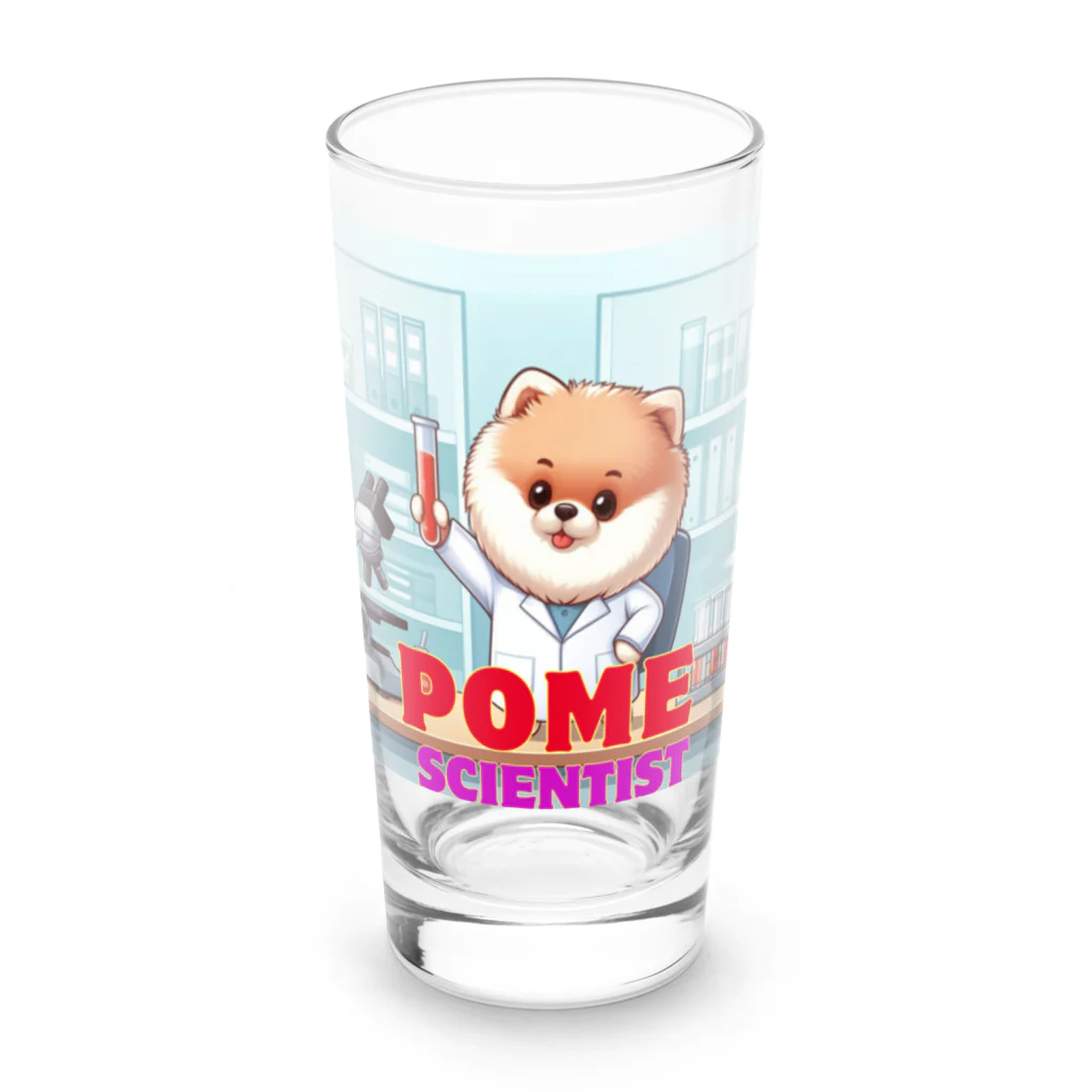 Pom-Dog'sのポメサイエンティスト Long Sized Water Glass :front