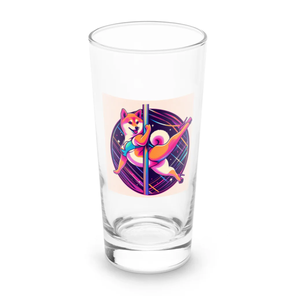 TokyoKimchiのポールダンス踊る柴犬ウニ Long Sized Water Glass :front