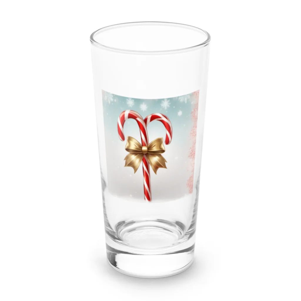 千裕アトリエ（いつもありがとう）のキャンディケイン（Candy Cane） Long Sized Water Glass :front