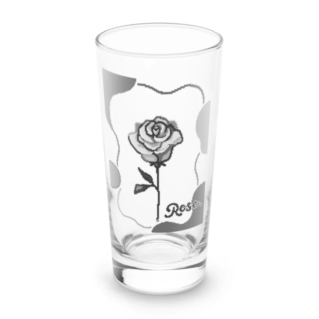 Pixel PeaceのRose　Monotone Long Sized Water Glass :front